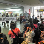 出迎えてくれました。at久米島空港