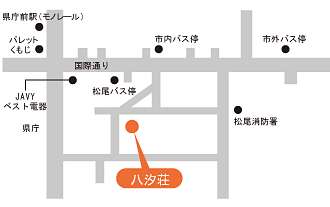 八汐荘大ホール地図